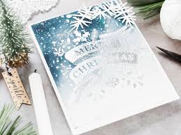 Choose from hundreds of custom holiday card designs, then simply add your photos or personal message. Video Foiled Watercoloured Christmas Card With Debby Hughes Spellbinders Blog