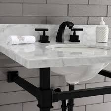 Carrara Marble Console Sink
