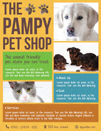 Pet Shop Flyer Design Template In Psd Word Publisher Illustrator