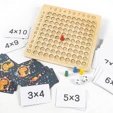 multiplication times table games wooden