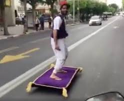 magic carpet in an aladdin costume