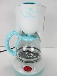 Maybe you would like to learn more about one of these? Sanyo Hello Kitty Coffee Maker 4 Cup 3 Mug No Drip White Blue Small Glass Pot Gs Ebay
