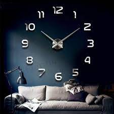 3d Diy Wall Sticker Clock Large Size