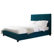 arabelle wingback bed teal queen with