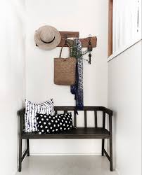 Black Bench Seat With Hooks Nook Decor