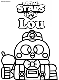 To keep gale and mr. Lou Brawl Stars Coloring Pages Free Coloring Pages
