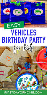 transportation themed birthday party
