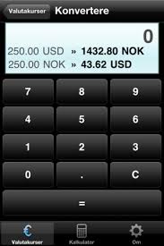 Valutakalkulator Iphone Ipad Norske Apps