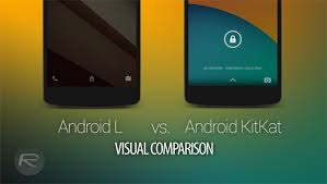 Android L Preview Vs Android Kitkat Visual Comparison