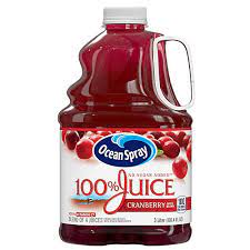 ocean spray 100 cranberry juice