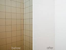 a bathroom tile makeover with paint