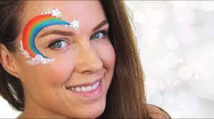 rainbow face painting for kids easy