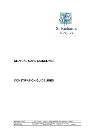 Clinical Care Guidelines Constipation Guidelines Pages 1