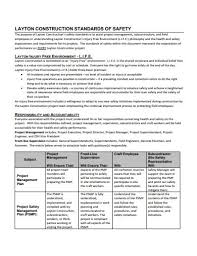 project safety management plan exles