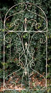 wrought iron upside down garden trellis