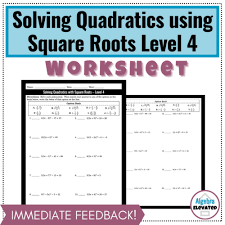 Solving Quadratics With Square Roots