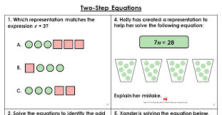 year 6 two step equations lesson