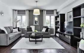 dramatic black and gray living room ideas