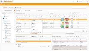 managing recipes metronik