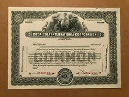 One share of coca cola. Coca Cola International Corporation Specimen Stock Certificate 1920 30 S Rarity Ebay