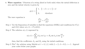 6 wave equation vibration of a string
