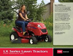lx series lawn tractors toro