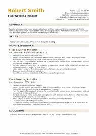 floor covering installer resume sles