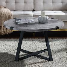 Coffee Table Round With Black Frame