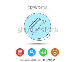 Trowel Tile Icon Spatula Repair Tool Stock Vector 1045736587