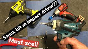 Easy!! How to remove a stuck bit from an impact driver (Ryobi, Dewalt,  Makita, Ridgid, Milwaukee...) - YouTube