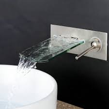 Waterfall Brushed Nickel Bathroom Faucet