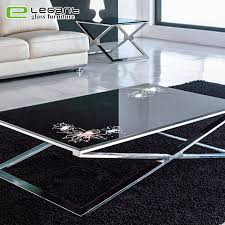 Black steel, antique brass and satin stainless. China Modern Stainless Steel Based Leg Black Top Glass Coffee Table China Coffee Tables Tables
