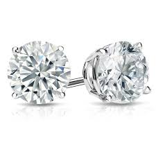 natural diamond stud earrings round 2