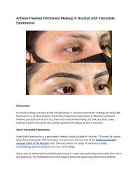 ppt achieve flawless permanent makeup