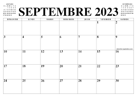 CALENDRIER SEPTEMBRE 2023 - 2024 : LE CALENDRIER DU MOIS DE SEPTEMBRE 2023  - 2024 GRATUIT A IMPRIMER - AGENDA