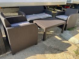 Keter Brown Rattan Effect 4 Seater Set