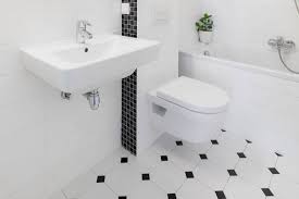black and white tile bathroom floor ideas