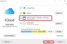 sync icloud contacts with outlook