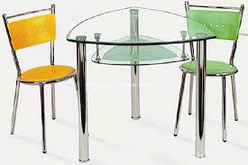 Triangle Glass Dining Table With Pvc