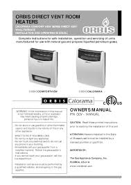Pdf Orbis Direct Vent Room Heaters