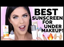 top 5 sunscreens for under makeup