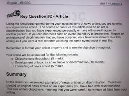 If you found a newspaper article through an online database (e.g., ebsco's academic search complete), you do not need to include that information in. Fake Discrimination News Article Help A Girl Out Englishclasshelp