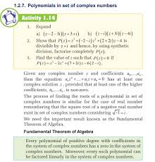 Mathematics Topic Unit 1 Complex Numbers