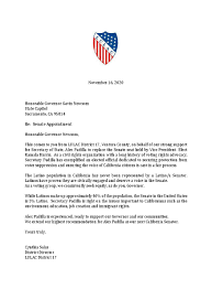 But when a secretary termination letter is necessary, it must be delivered with the same professionalism that is used to generate all company correspondence. Letter Of Support For Alex Padilla To Replace Vice President Elect Kamala Harris In Senate Lulac District 17
