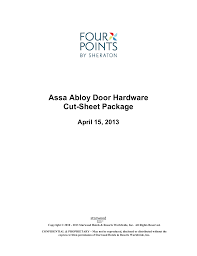 Assa Abloy Door Hardware Cut Sheet Package Manualzz Com