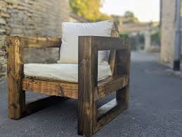 Solid Wood Garden Chair Lounger