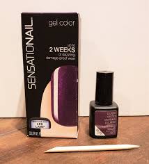 sensationail gel nail polish purple