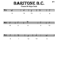 Scales Baritone Bc With Fingering Diagrams