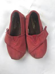 toms toddler baby shoes size 7 t7 red