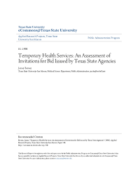 Pdf Temporary Health Services An Assessment Of Invitations